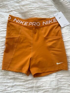 Nike Pro Orange Women's Compression Bike Shorts